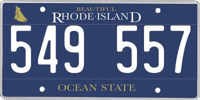 RI license plate 549557