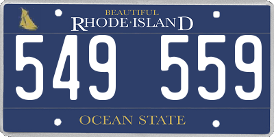 RI license plate 549559