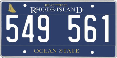 RI license plate 549561