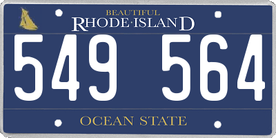 RI license plate 549564
