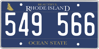 RI license plate 549566