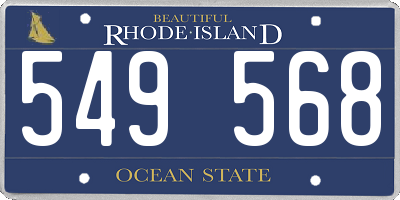 RI license plate 549568