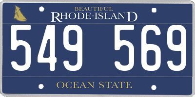 RI license plate 549569