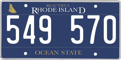 RI license plate 549570