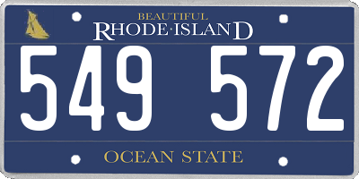 RI license plate 549572