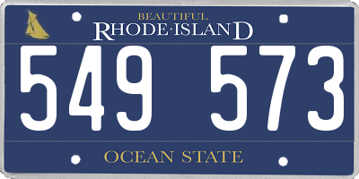 RI license plate 549573