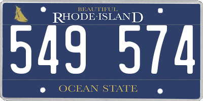 RI license plate 549574