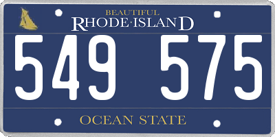 RI license plate 549575