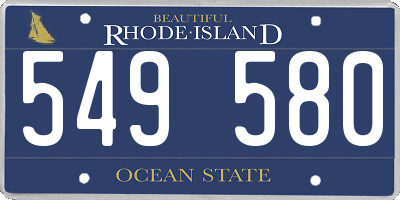 RI license plate 549580