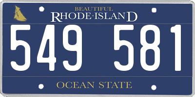 RI license plate 549581