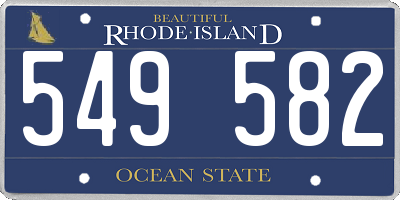 RI license plate 549582