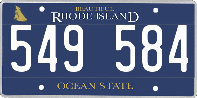 RI license plate 549584