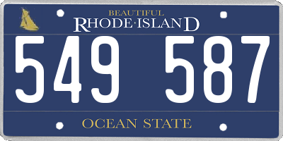 RI license plate 549587