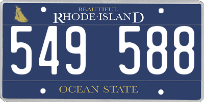 RI license plate 549588