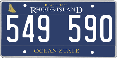 RI license plate 549590