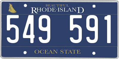 RI license plate 549591