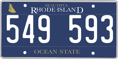 RI license plate 549593