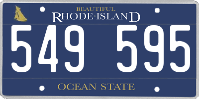 RI license plate 549595
