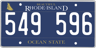 RI license plate 549596