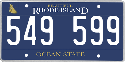 RI license plate 549599