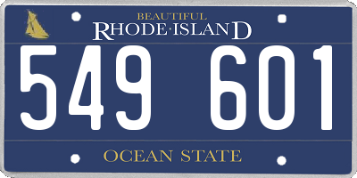 RI license plate 549601
