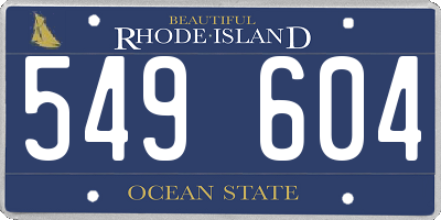 RI license plate 549604