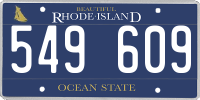 RI license plate 549609