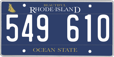 RI license plate 549610