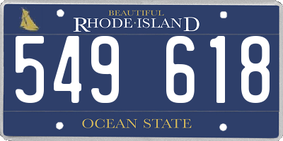 RI license plate 549618