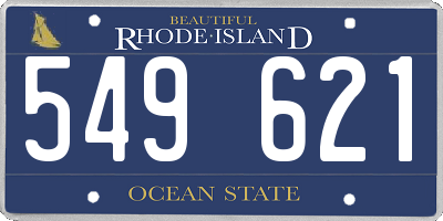 RI license plate 549621
