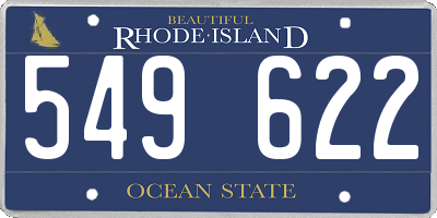 RI license plate 549622