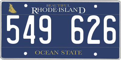 RI license plate 549626