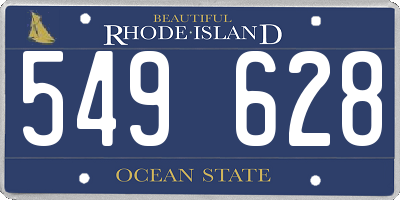 RI license plate 549628