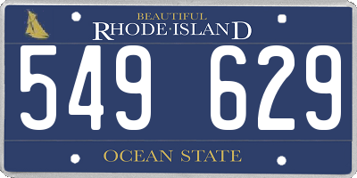 RI license plate 549629