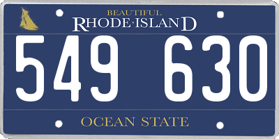 RI license plate 549630
