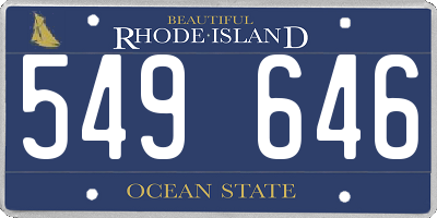 RI license plate 549646