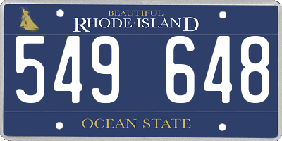 RI license plate 549648
