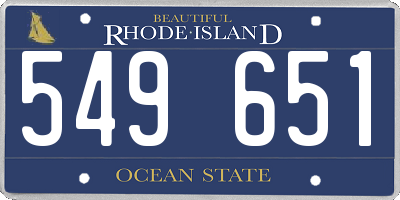 RI license plate 549651