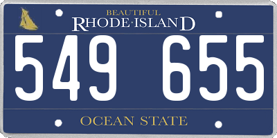 RI license plate 549655