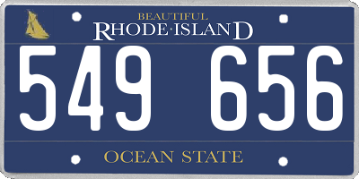 RI license plate 549656