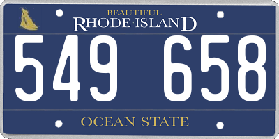 RI license plate 549658