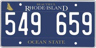 RI license plate 549659