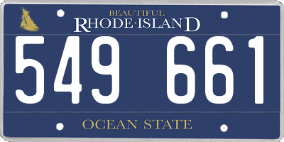 RI license plate 549661