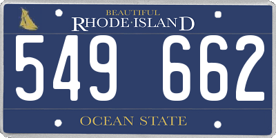 RI license plate 549662