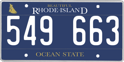 RI license plate 549663