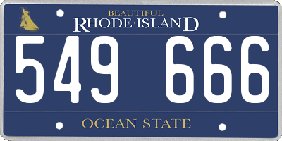RI license plate 549666