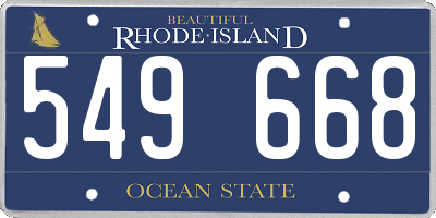 RI license plate 549668