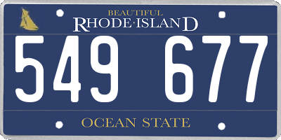 RI license plate 549677