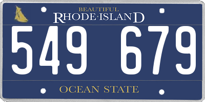 RI license plate 549679