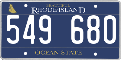 RI license plate 549680